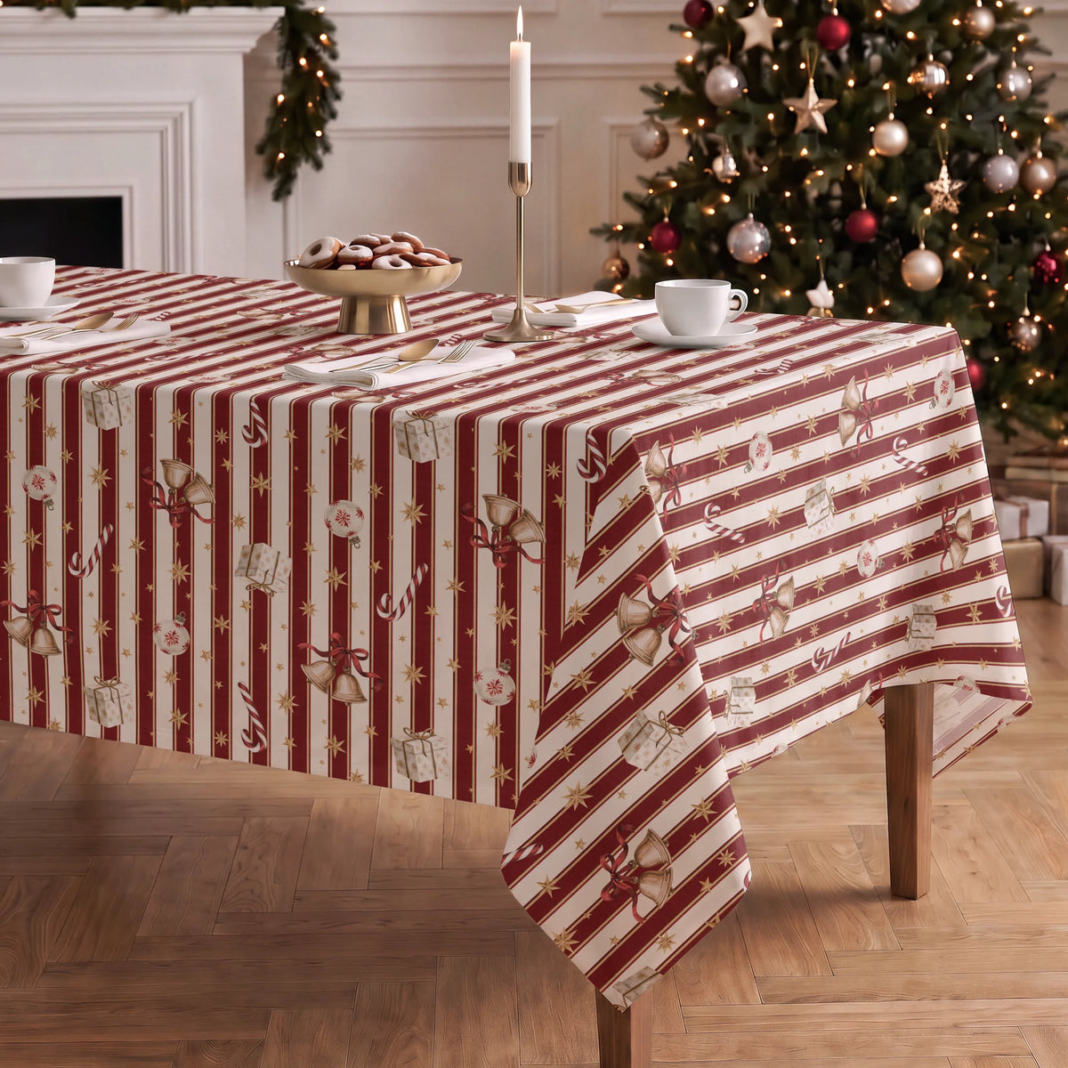 Mantel de Navidad Lucero Bordeaux · Pierre Cardin
