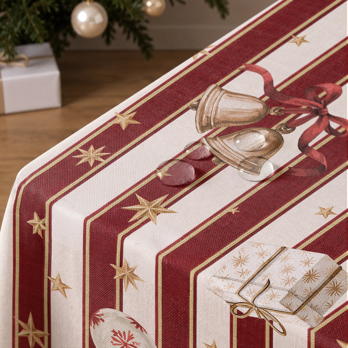 Mantel de Navidad Lucero Bordeaux · Pierre Cardin