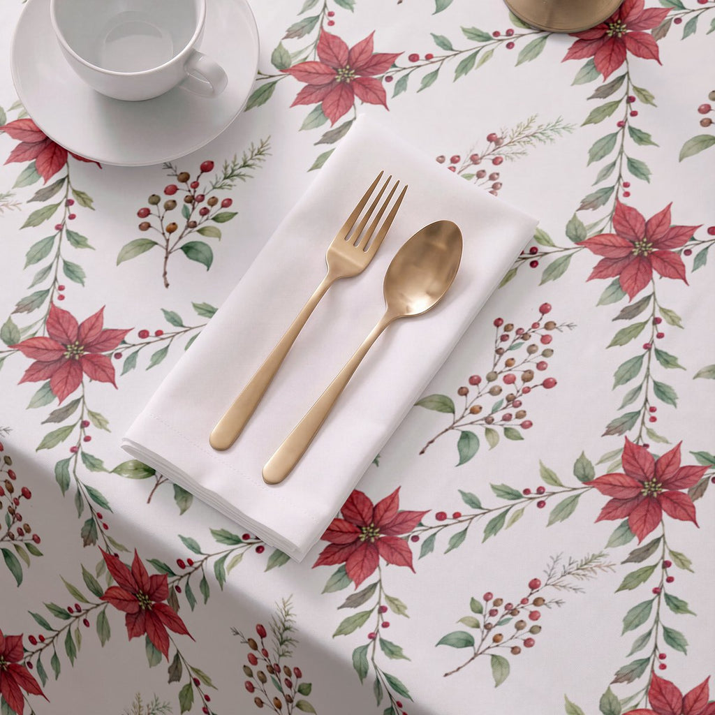 Mantel de Navidad Natura Green-Red · Pierre Cardin