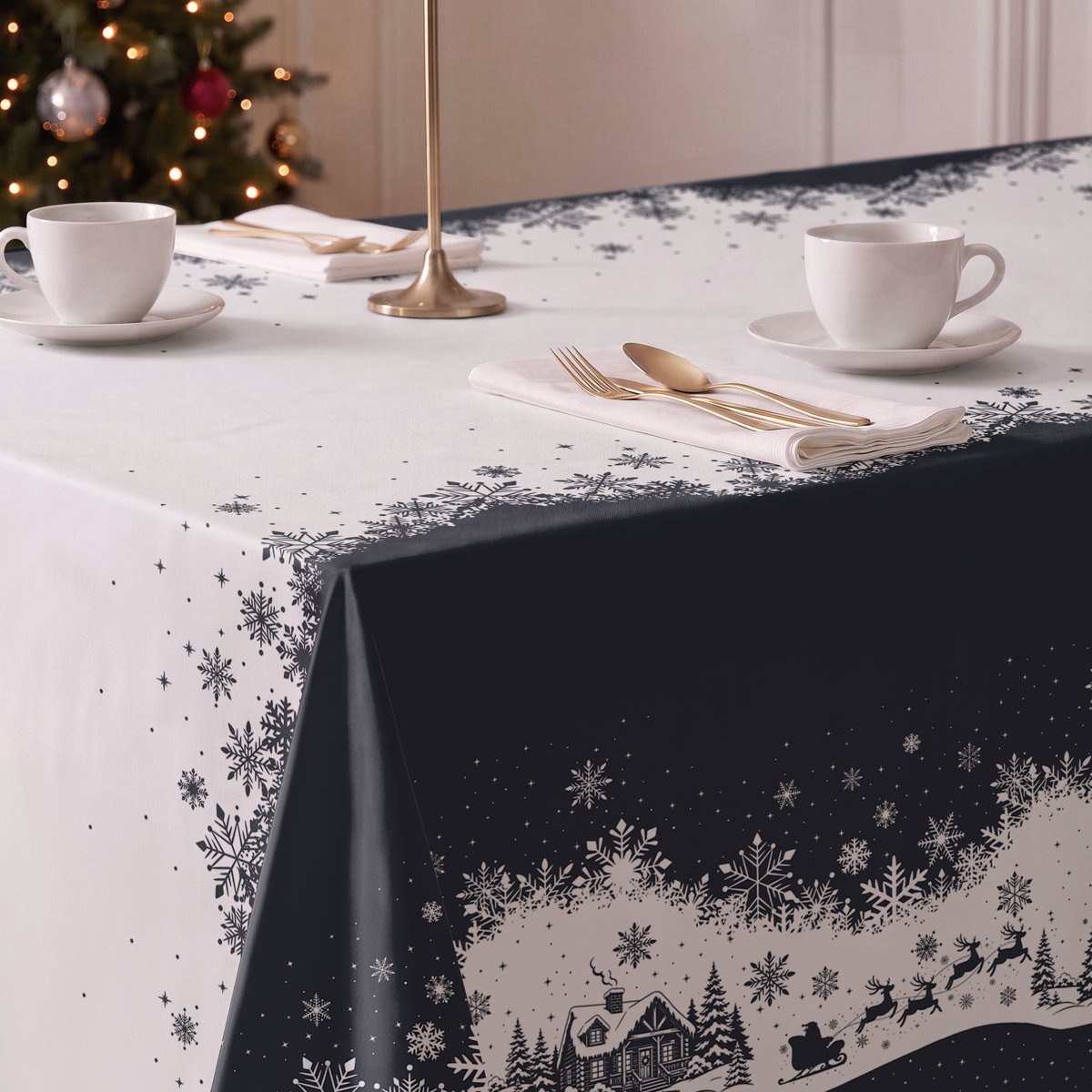 Mantel de Navidad Nordland Blue · Pierre Cardin