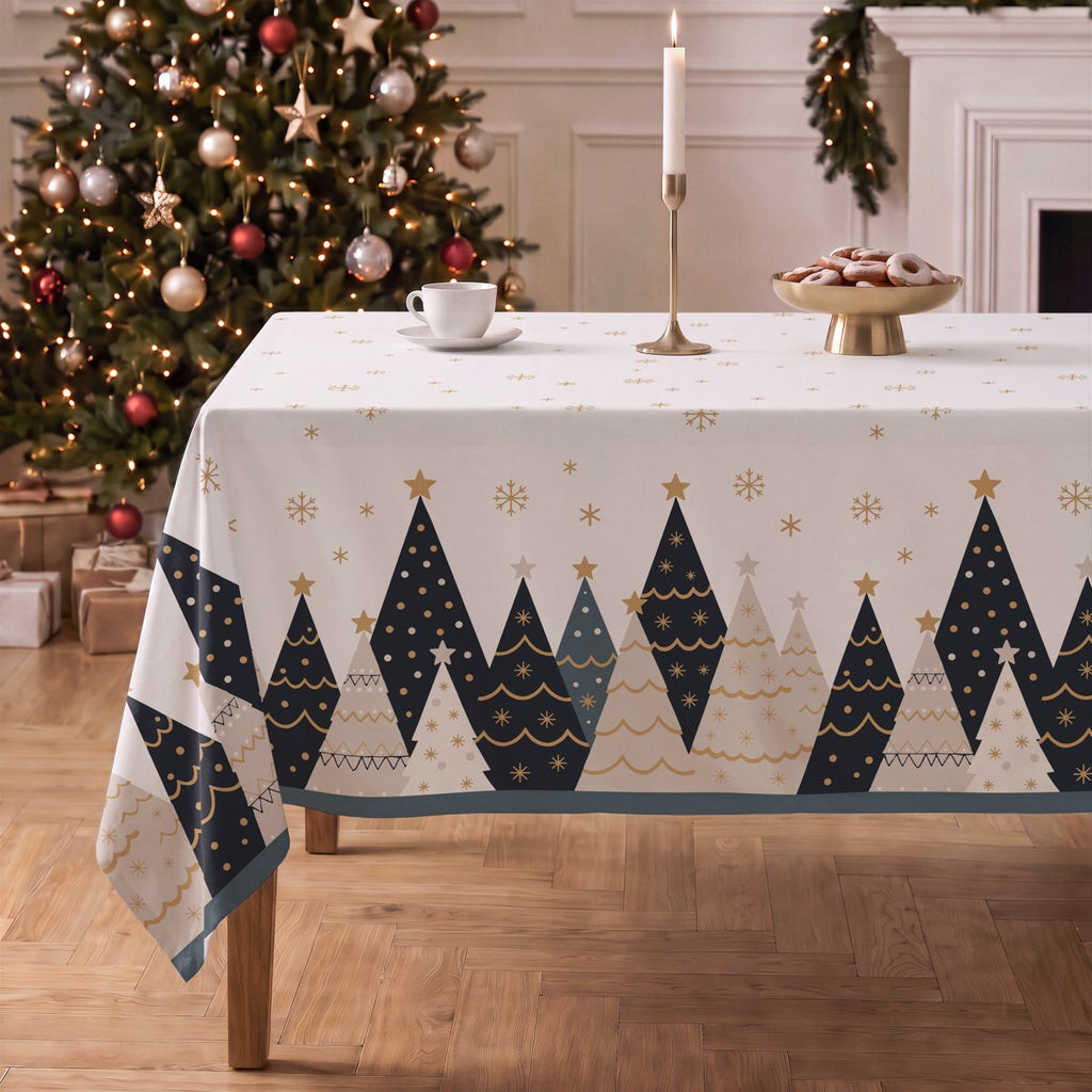 Mantel de Navidad Pinar Blue · Pierre Cardin