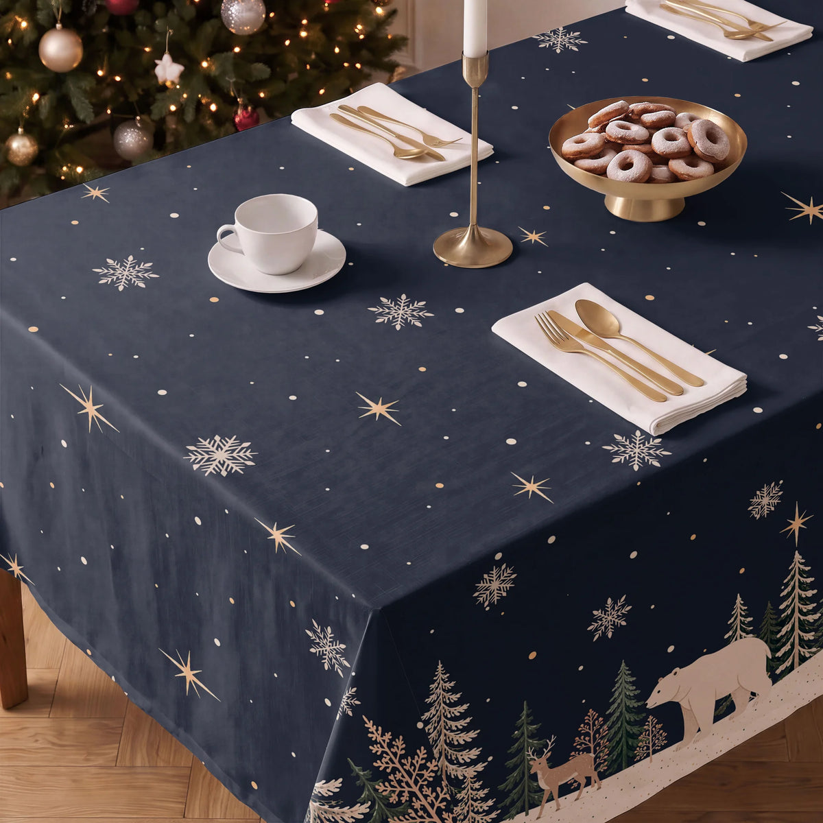 Mantel de Navidad Silvestre Red · Pierre Cardin