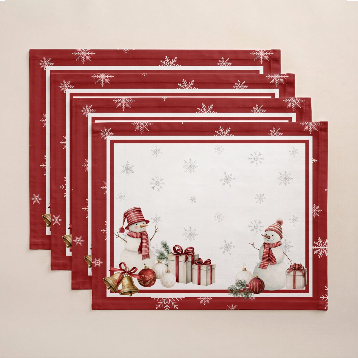 Manteles Individuales de Navidad Helsinki Red (Pack de 4) · Pierre Cardin