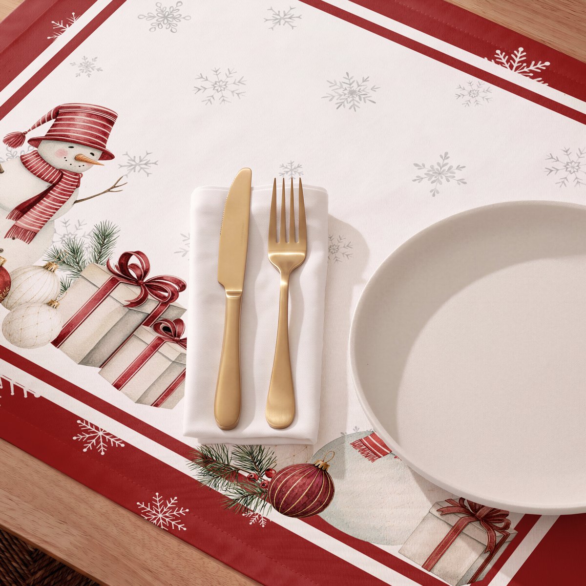 Manteles Individuales de Navidad Helsinki Red (Pack de 4) · Pierre Cardin