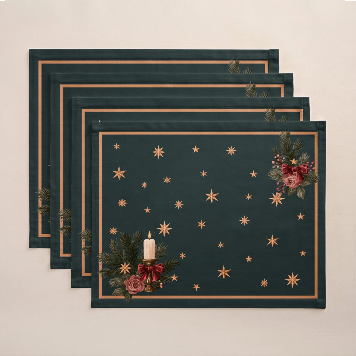 Manteles Individuales de Navidad Ilumina Green (Pack de 4) · Pierre Cardin