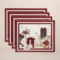Manteles Individuales de Navidad Navideño Bordeaux (Pack de 4) · Pierre Cardin