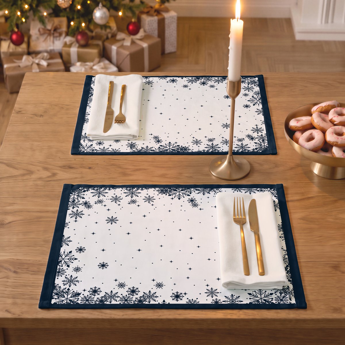 Manteles Individuales de Navidad Nordland Blue (Pack de 4) · Pierre Cardin