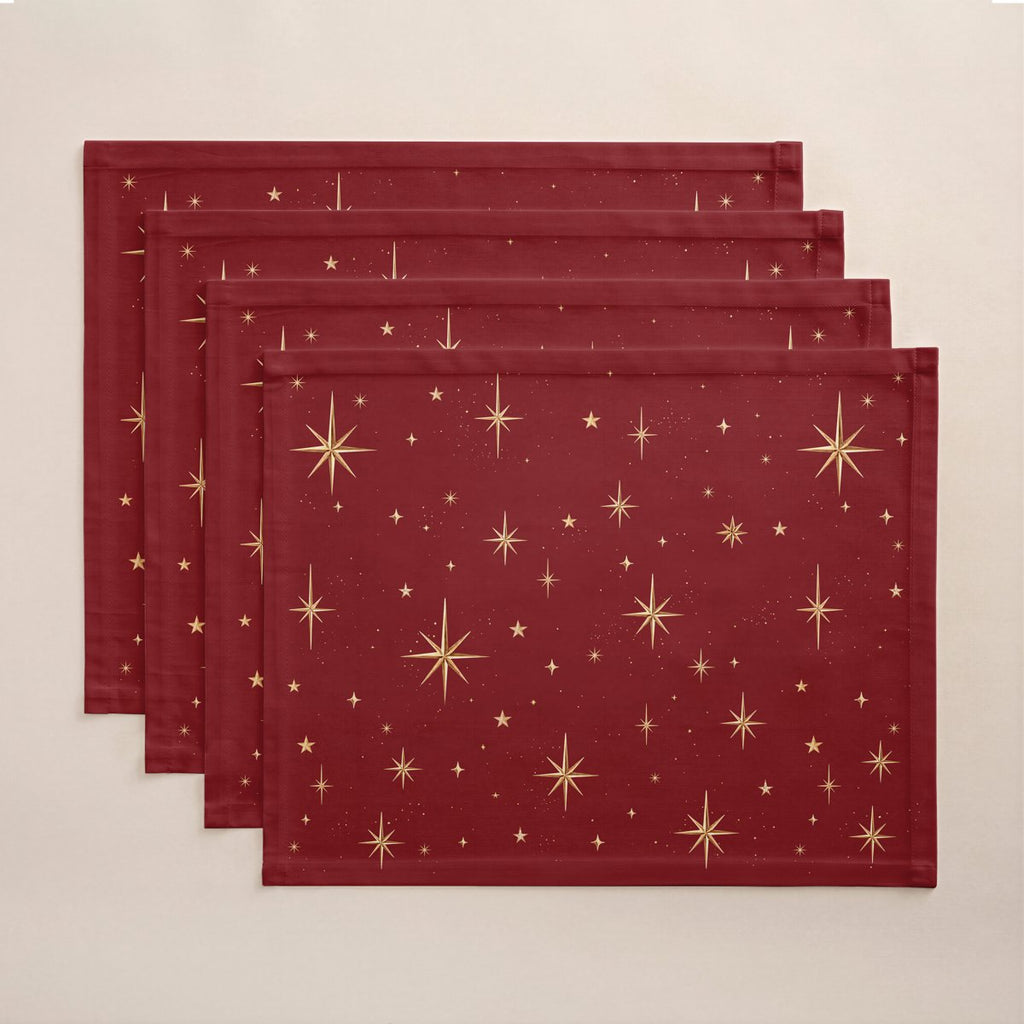 Manteles Individuales de Navidad Destello Bordeaux (Pack de 4) · Pierre Cardin