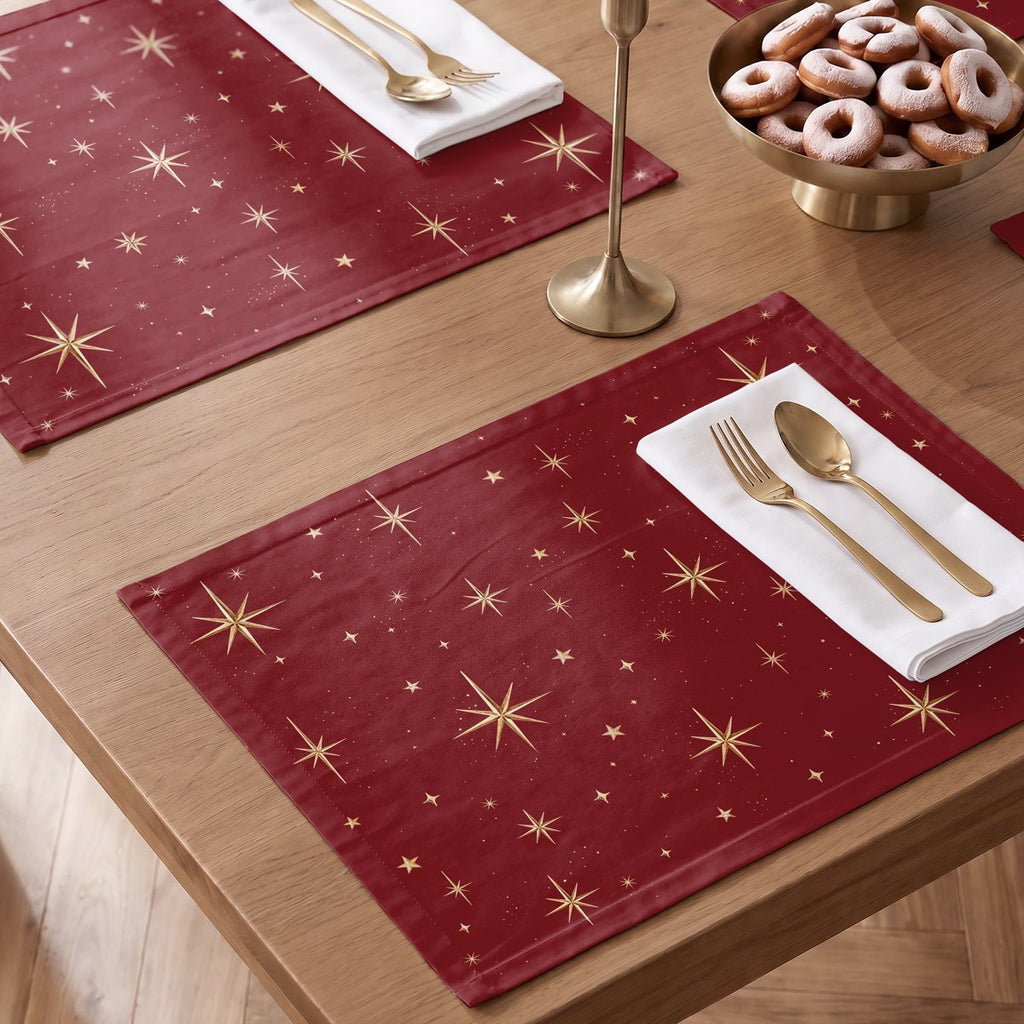 Manteles Individuales de Navidad Destello Bordeaux (Pack de 4) · Pierre Cardin