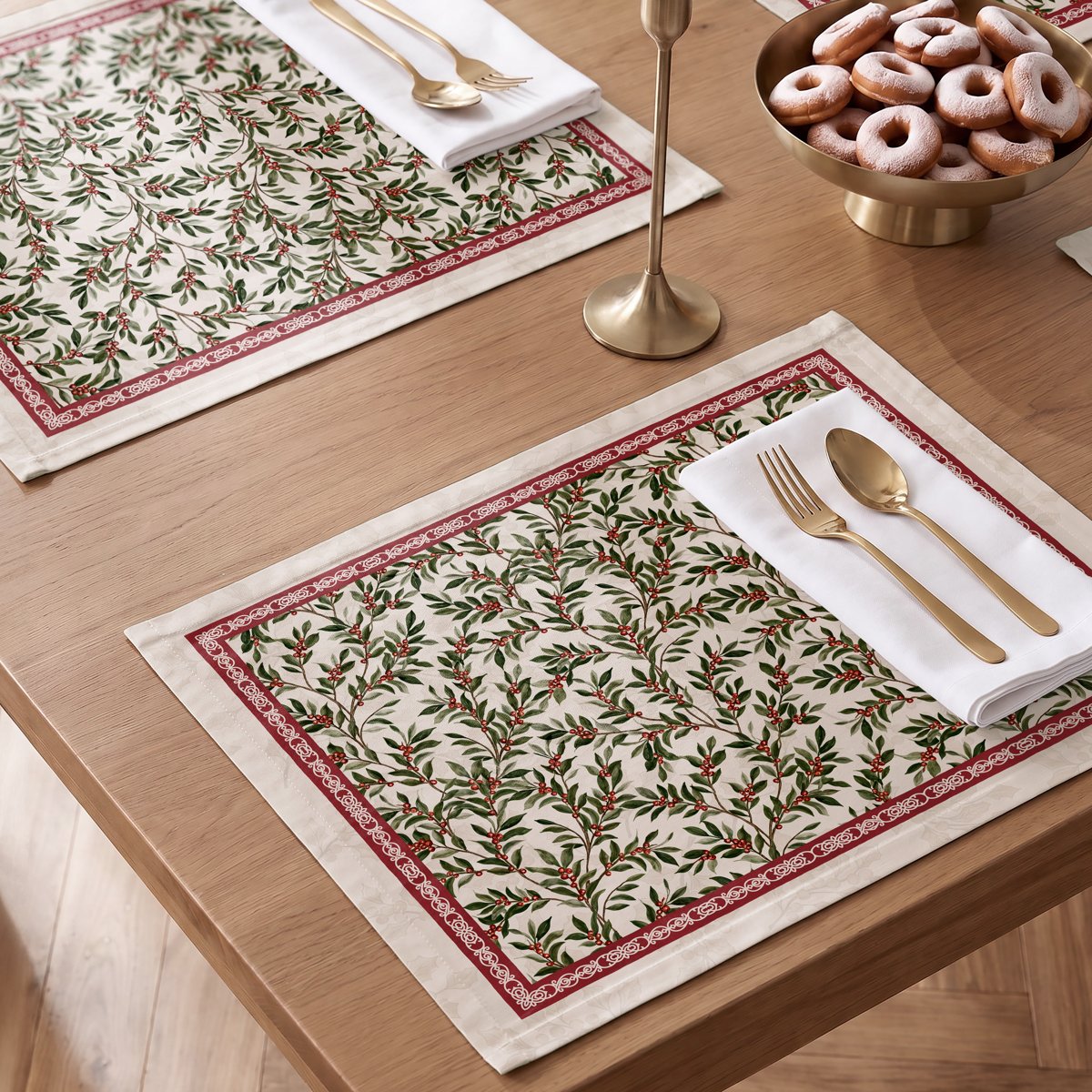 Manteles Individuales de Navidad Abedul Green-Red (Pack de 4) · Pierre Cardin