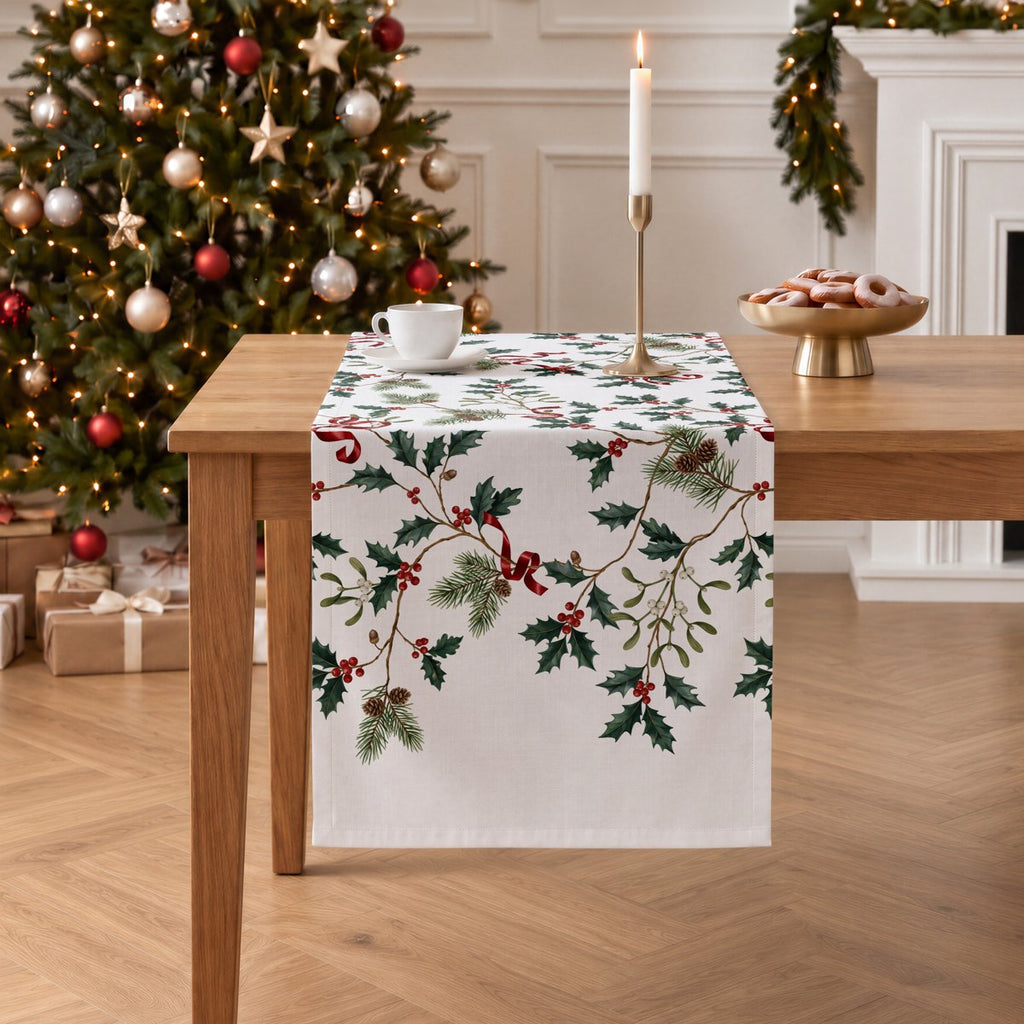Camino de Mesa de Navidad Silvestre Red · Pierre Cardin