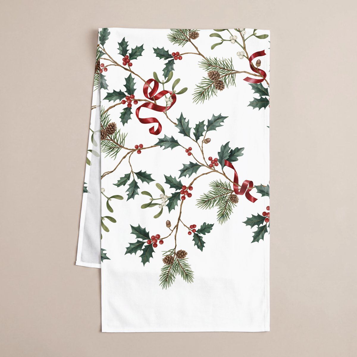 Camino de Mesa de Navidad Silvestre Red · Pierre Cardin