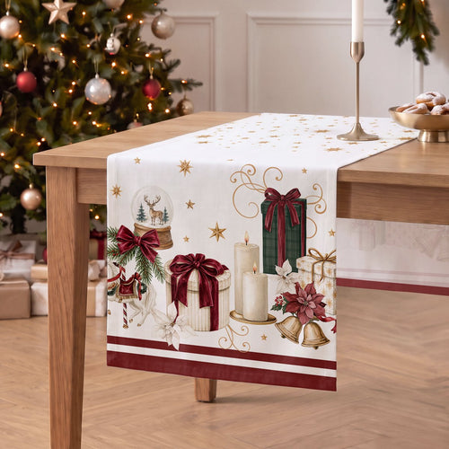 Camino de Mesa Navideño Bordeaux · Pierre Cardin