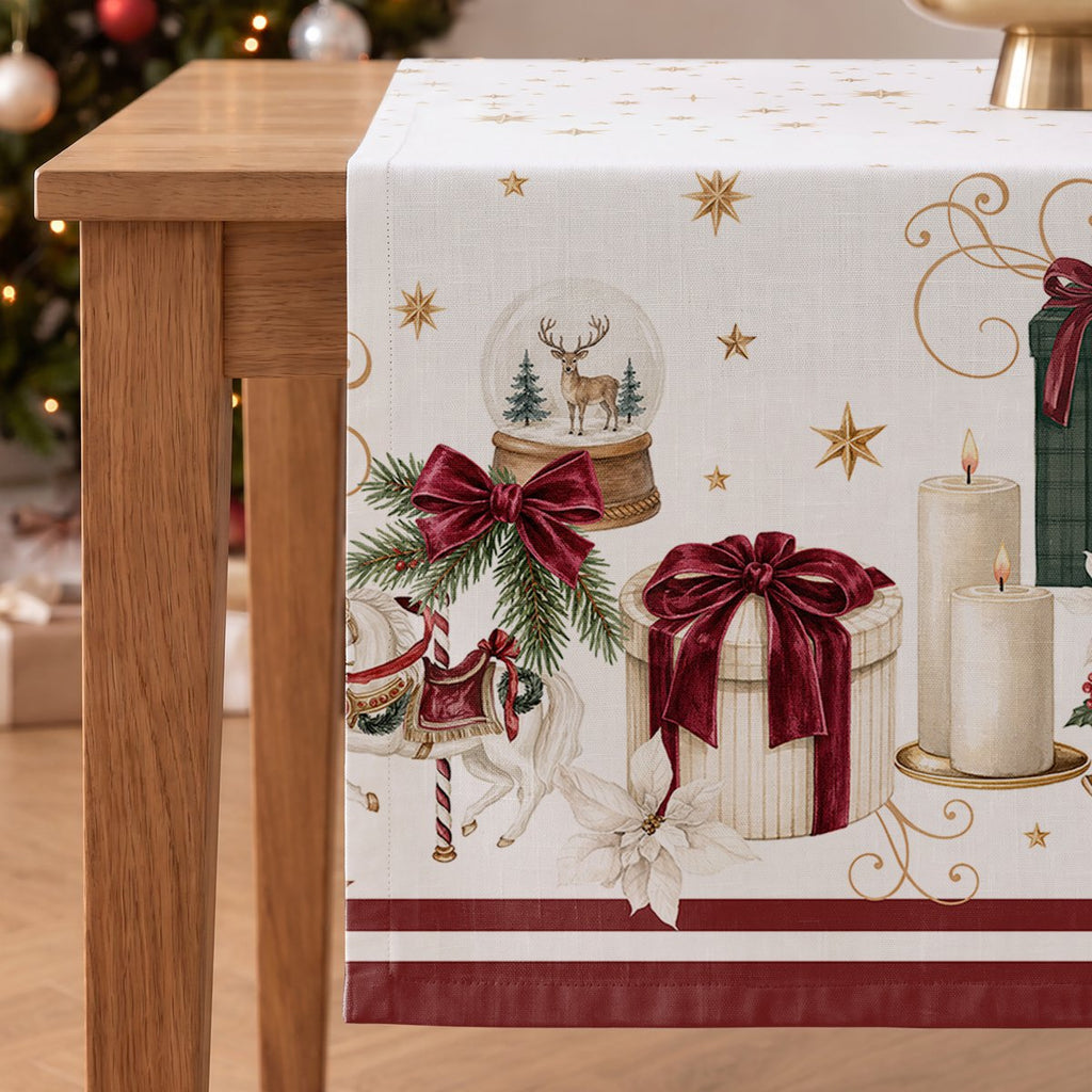 Camino de Mesa Navideño Bordeaux · Pierre Cardin