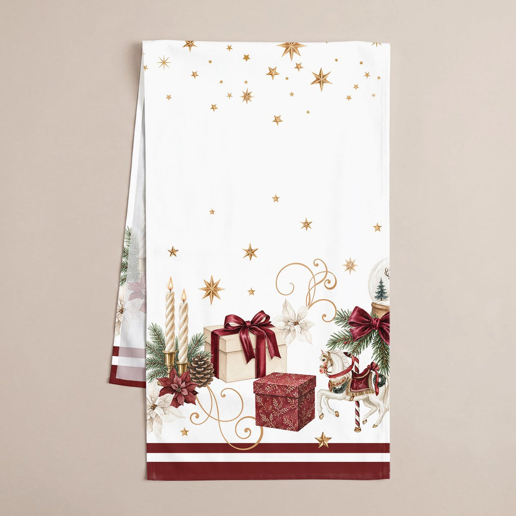 Camino de Mesa Navideño Bordeaux · Pierre Cardin