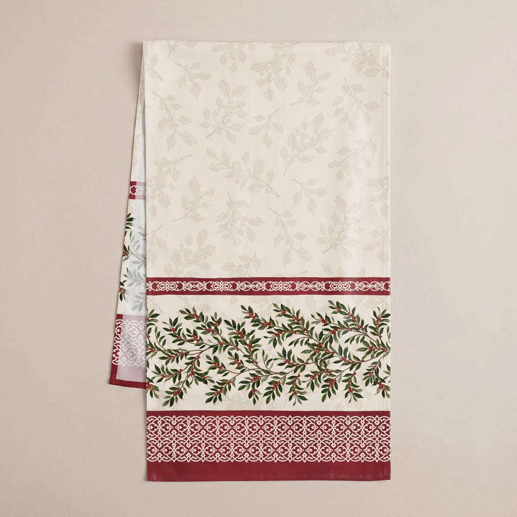 Camino de Mesa de Navidad Abedul Green-Red · Pierre Cardin