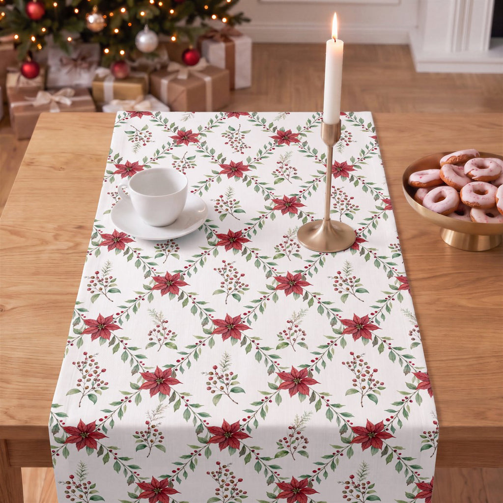 Camino de Mesa de Navidad Natura Green-Red · Pierre Cardin