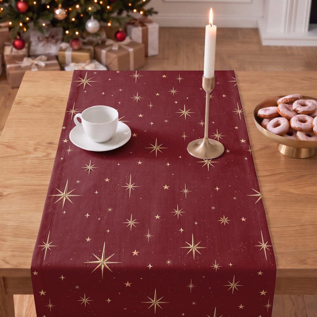 Camino de Mesa de Navidad Destello Bordeaux · Pierre Cardin