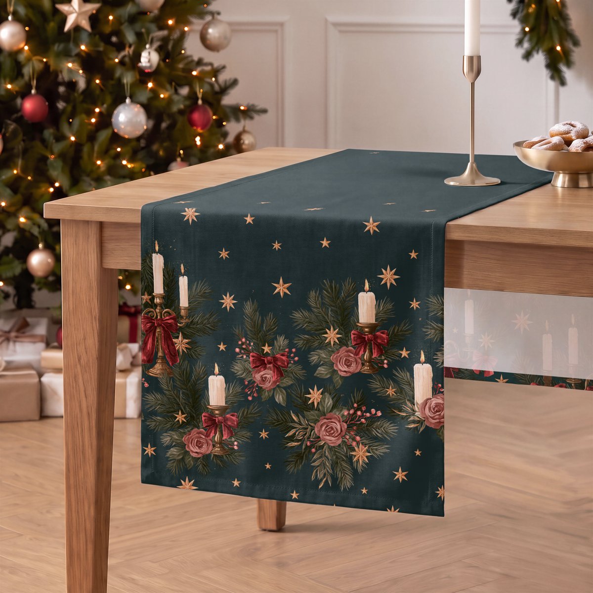Camino de Mesa de Navidad Ilumina Green · Pierre Cardin