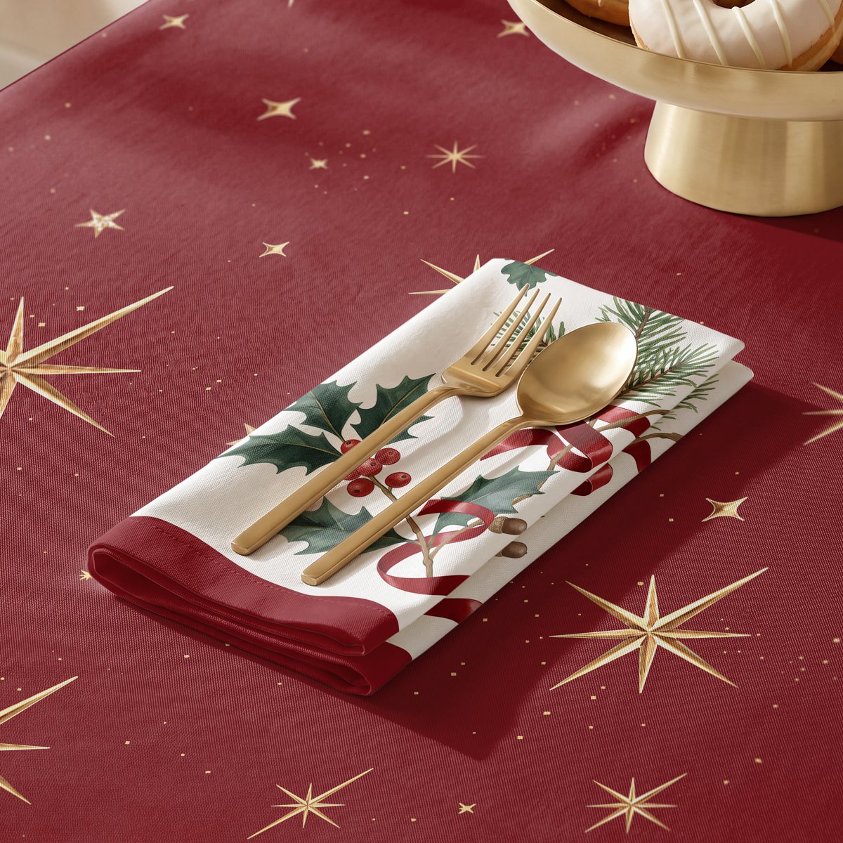 Servilletas de Navidad Silvestre Red · Pierre Cardin