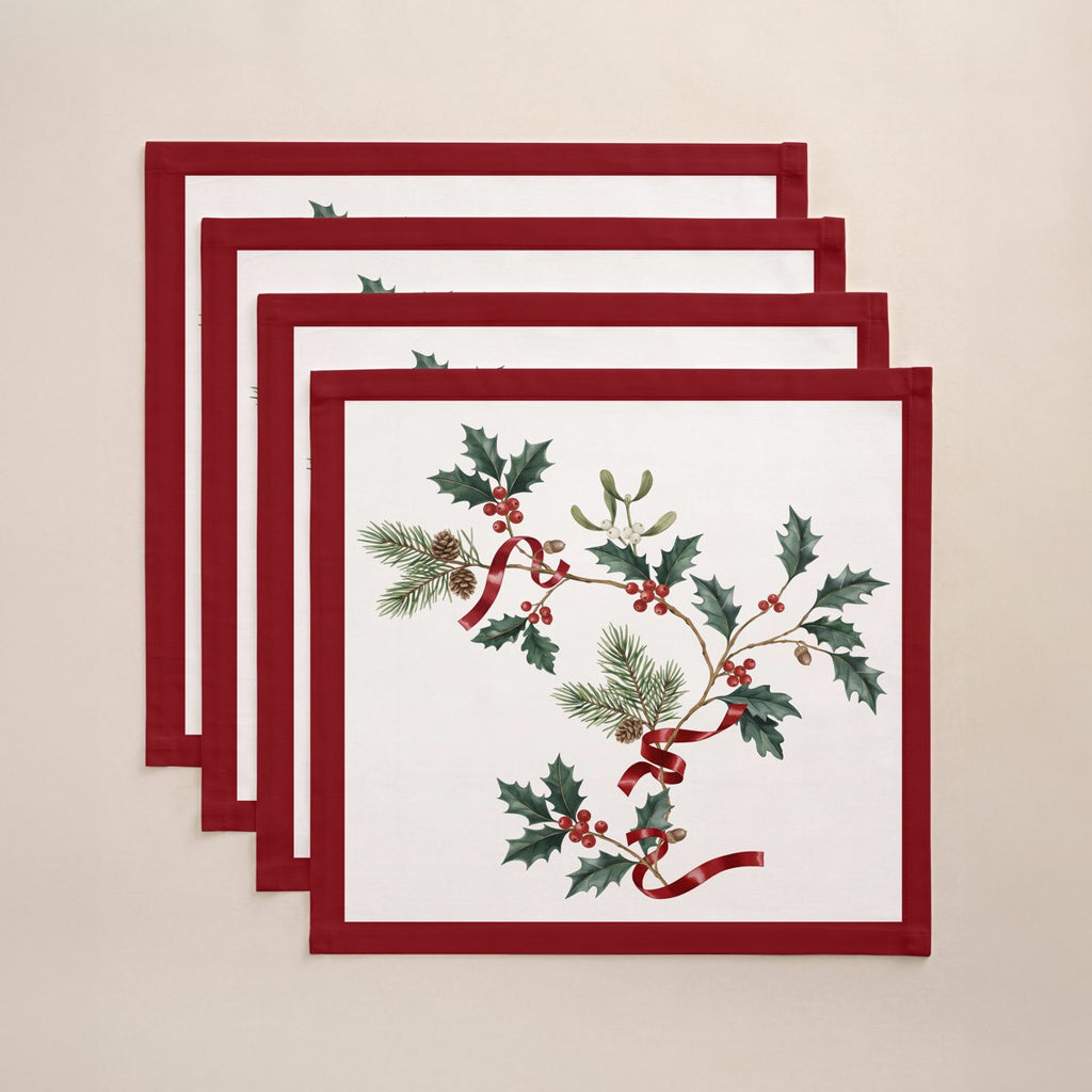 Servilletas de Navidad Silvestre Red · Pierre Cardin