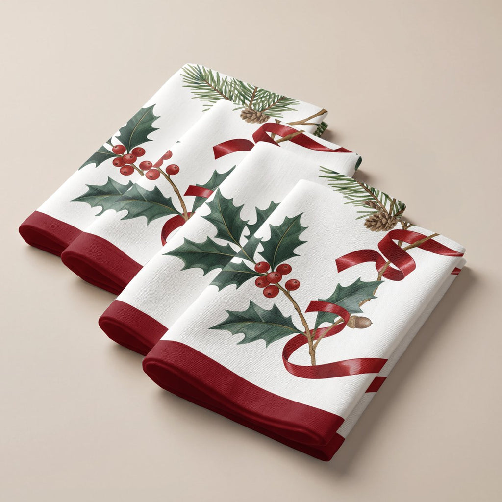 Servilletas de Navidad Silvestre Red · Pierre Cardin