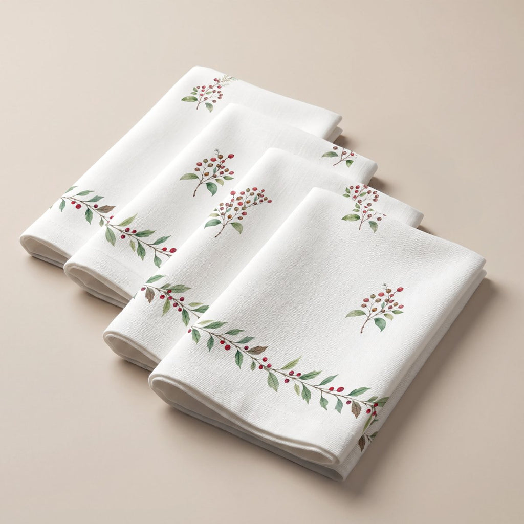 Servilletas de Navidad Natura Green-Red · Pierre Cardin