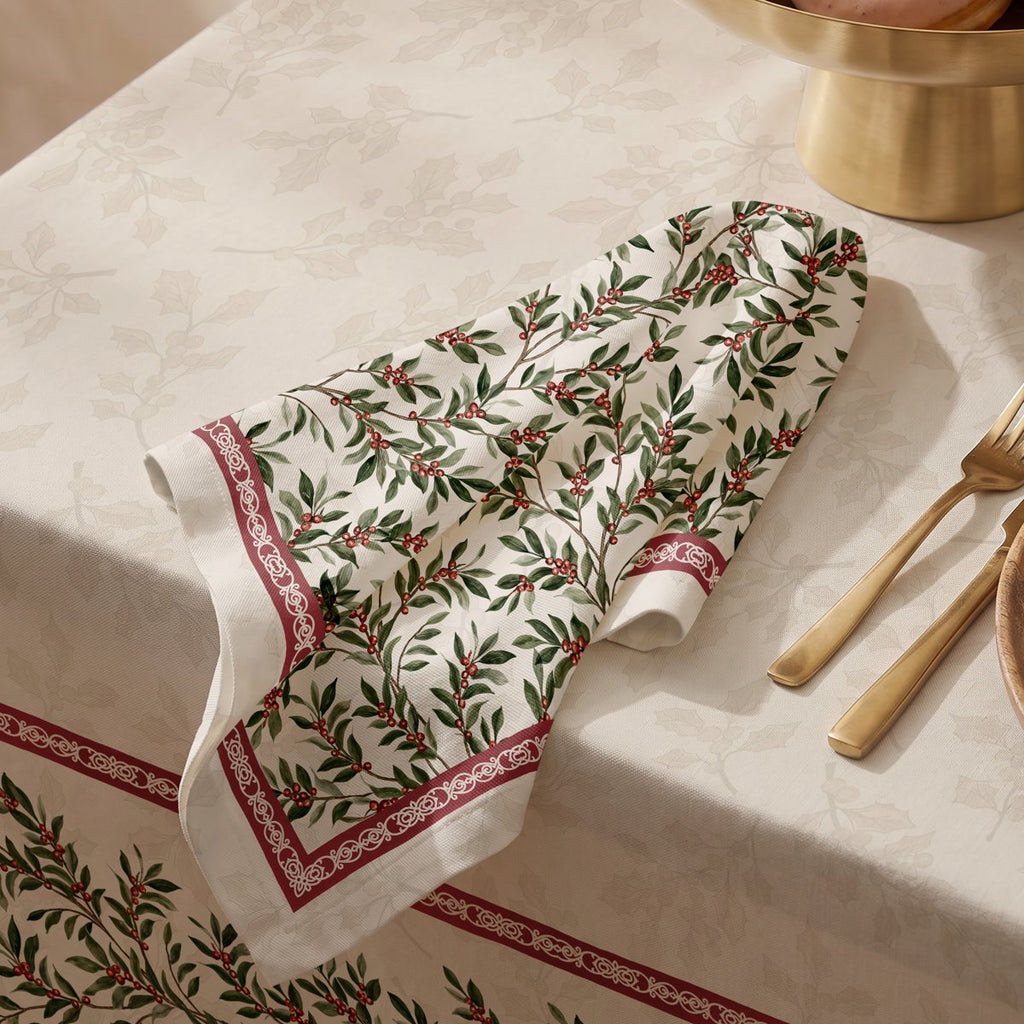 Servilletas de Navidad Abedul Green-Red · Pierre Cardin