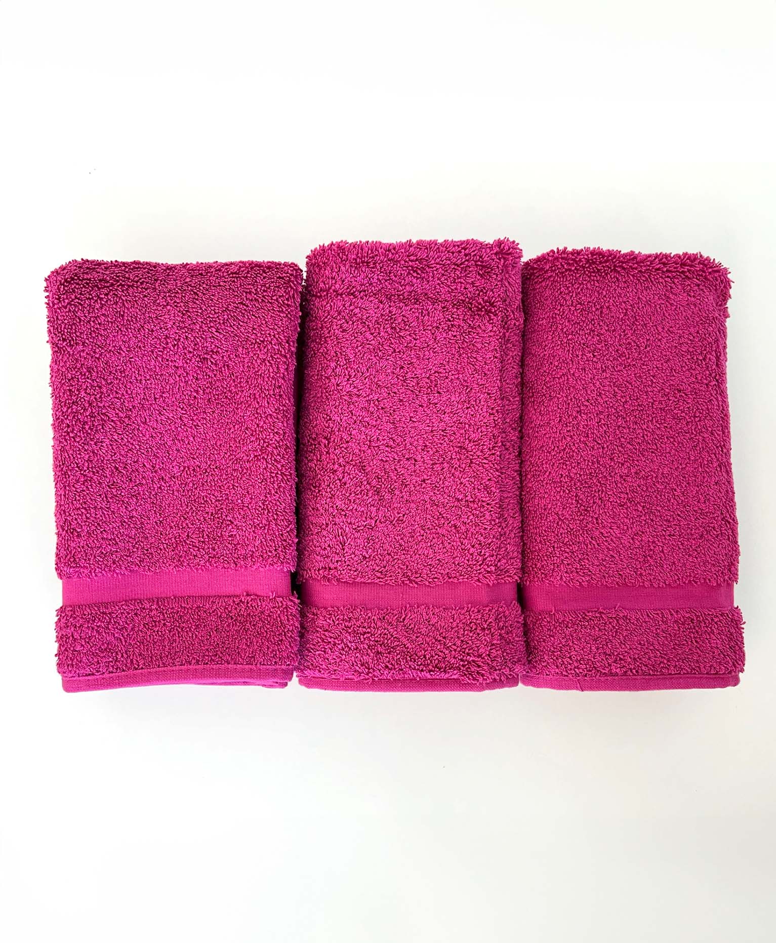 Pack 3 paños 600 gr/m2 lisos Fucsia