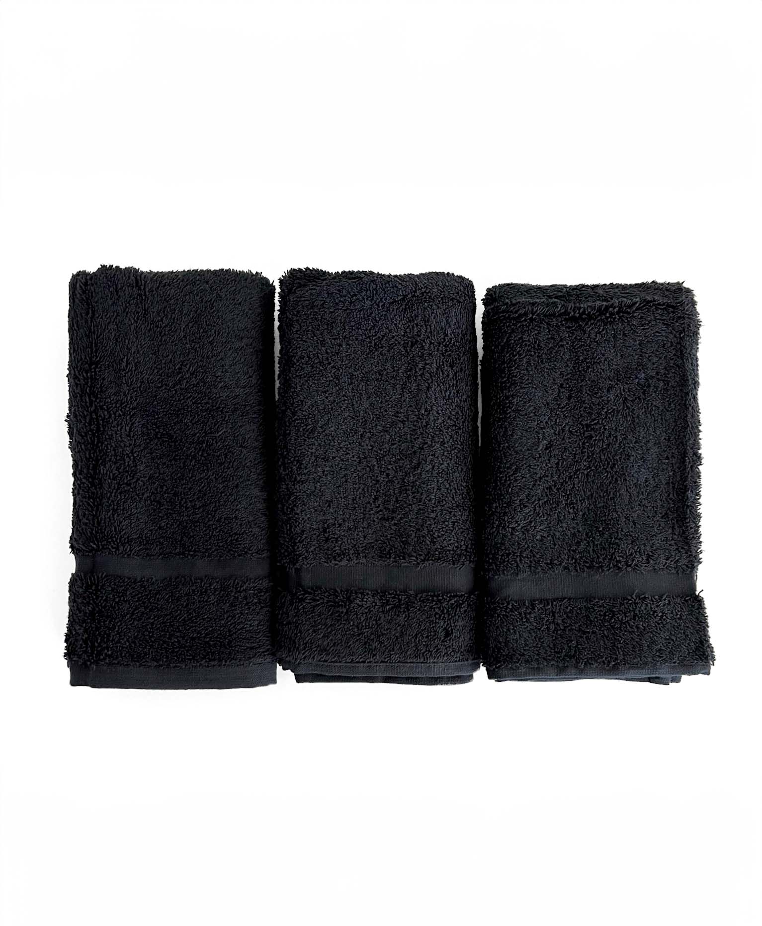 Pack 3 paños 600 gr/m2 lisos Negro