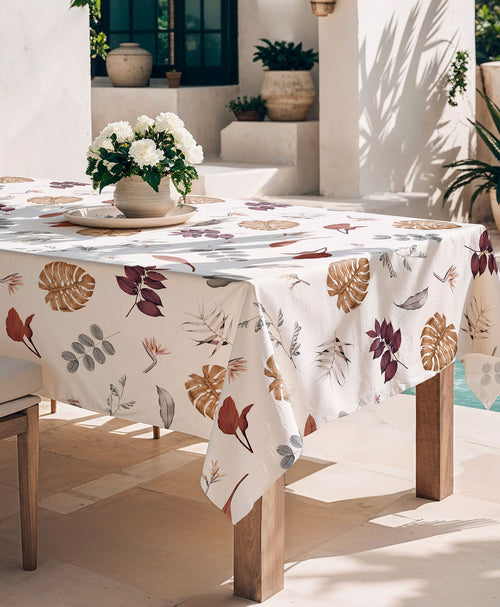 Mantel antimanchas Bora Multicolor, mantel estampado de verano, mantel mediterráneo