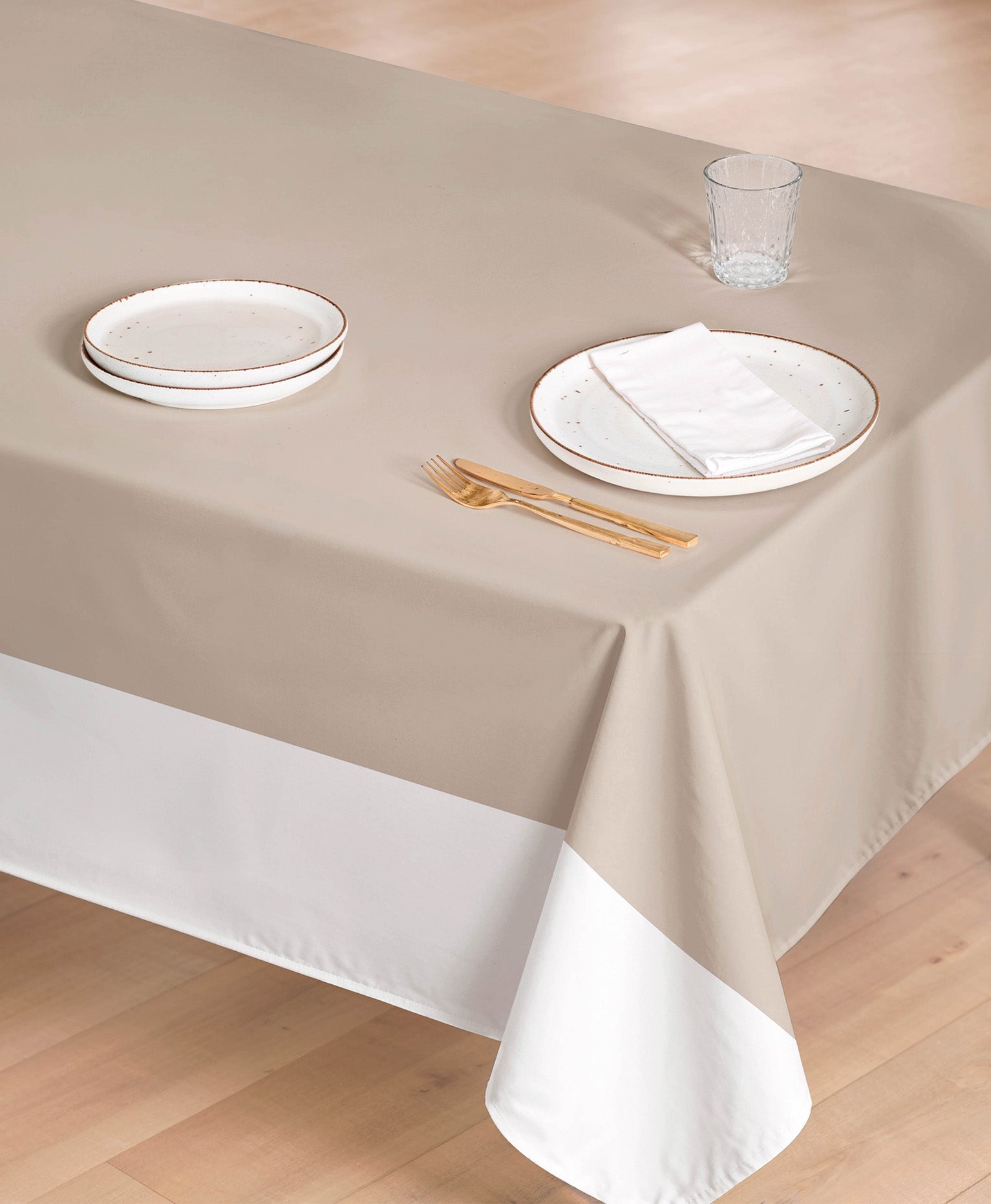 Mantel antimanchas Duo Beige