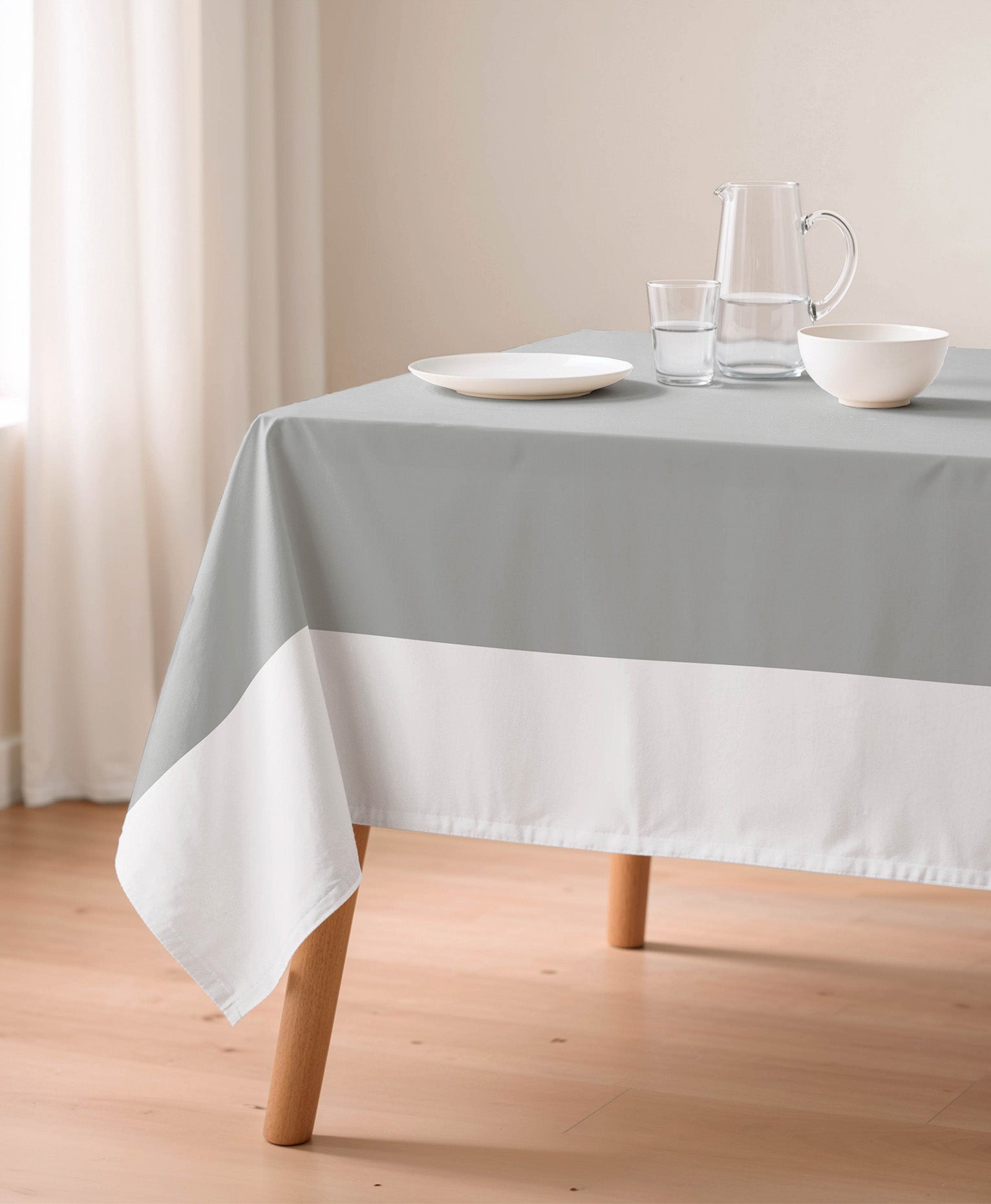 Mantel antimanchas Duo Gris