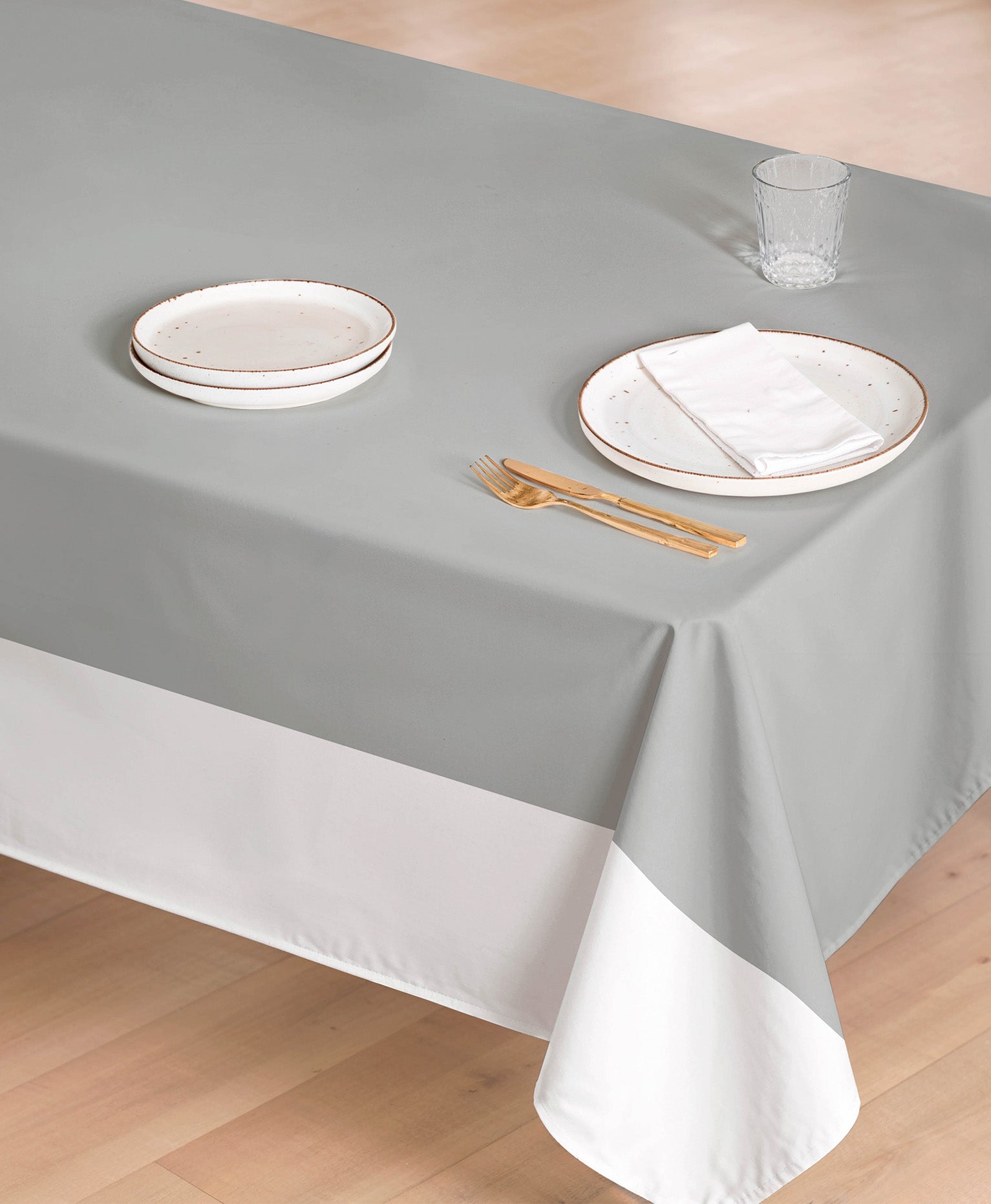 Mantel antimanchas Duo Gris