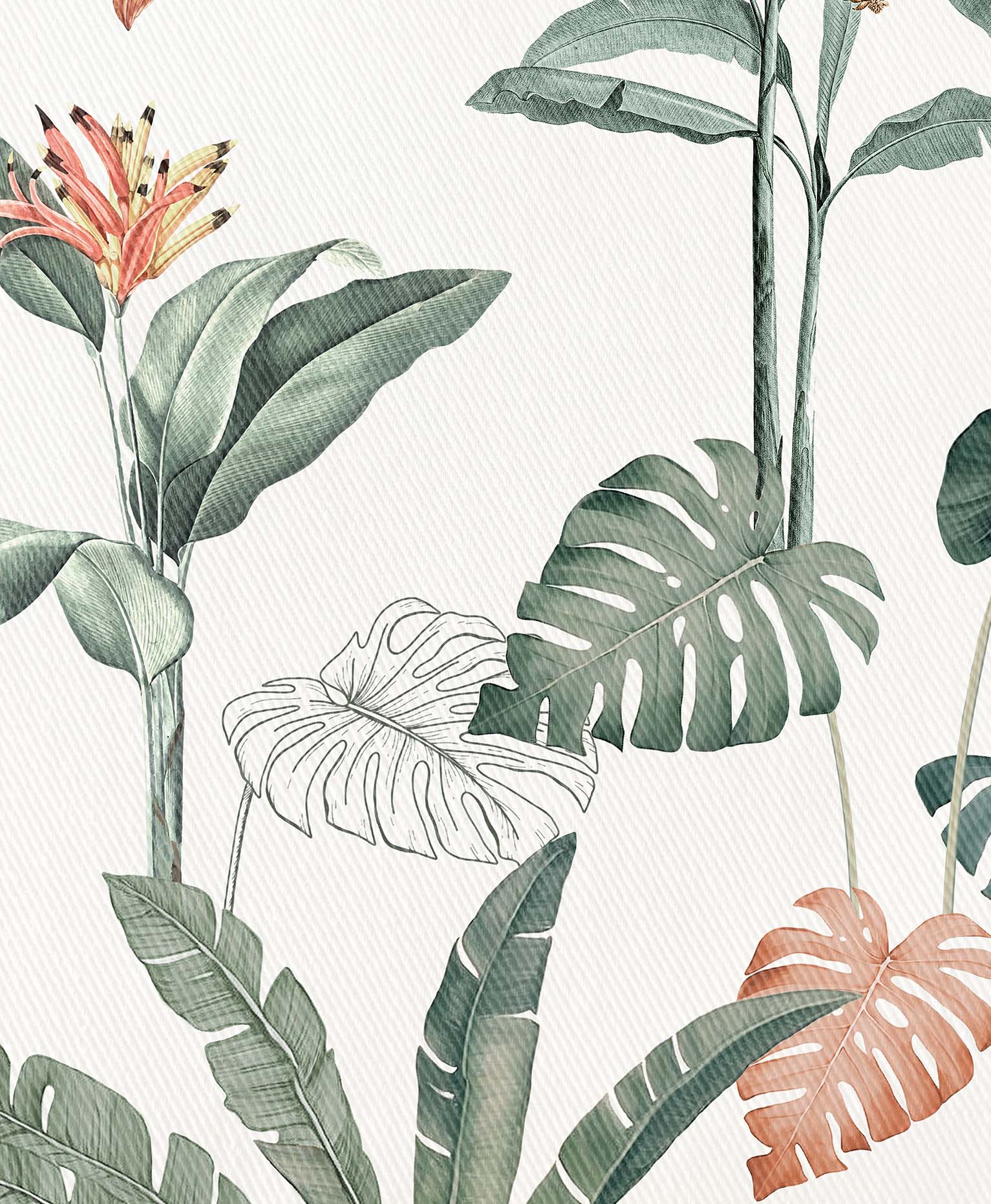 Mantel antimanchas Hawaii verde, manteles verano, mantel mediterraneo, mantel estampado