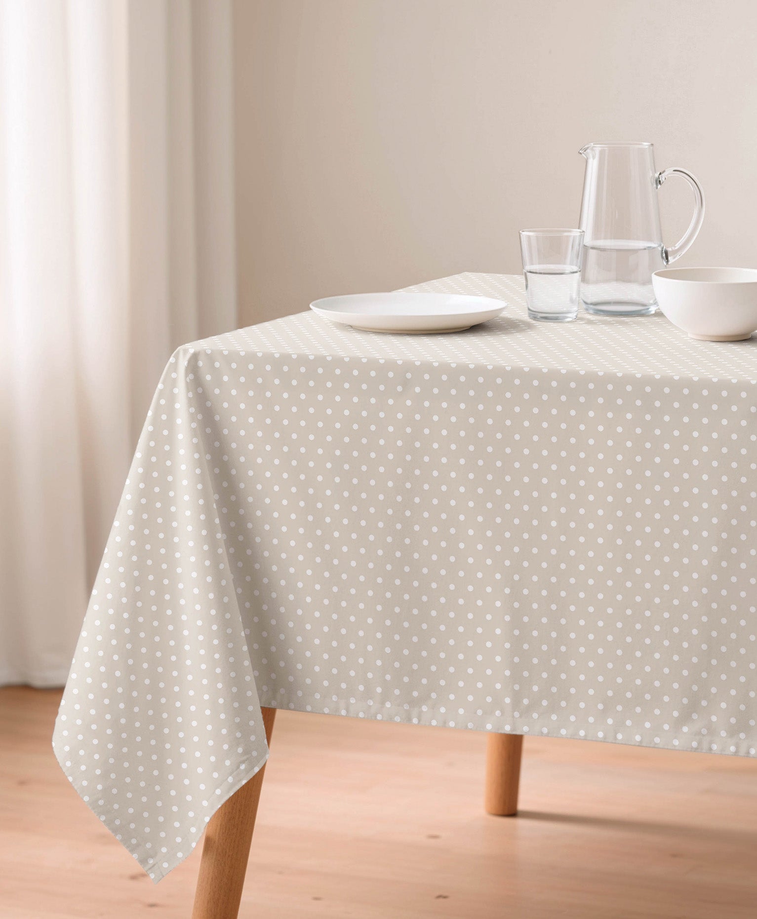 Mantel antimanchas Moca Beige