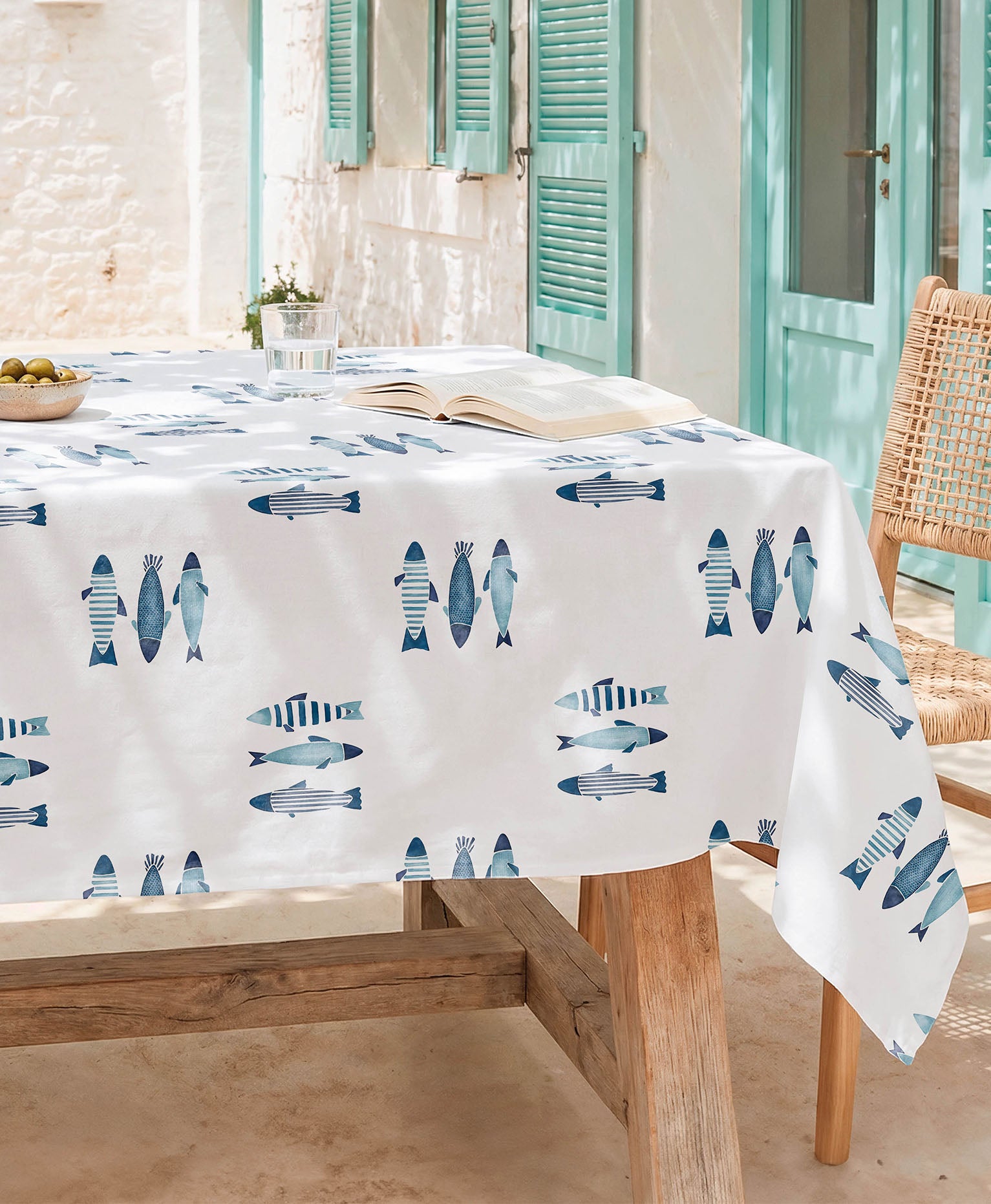 mantel antimanchas Capri Blue