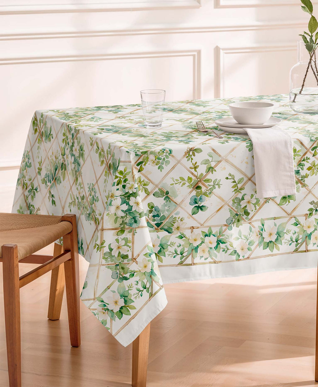 Mantel Antimanchas Hiedra Green