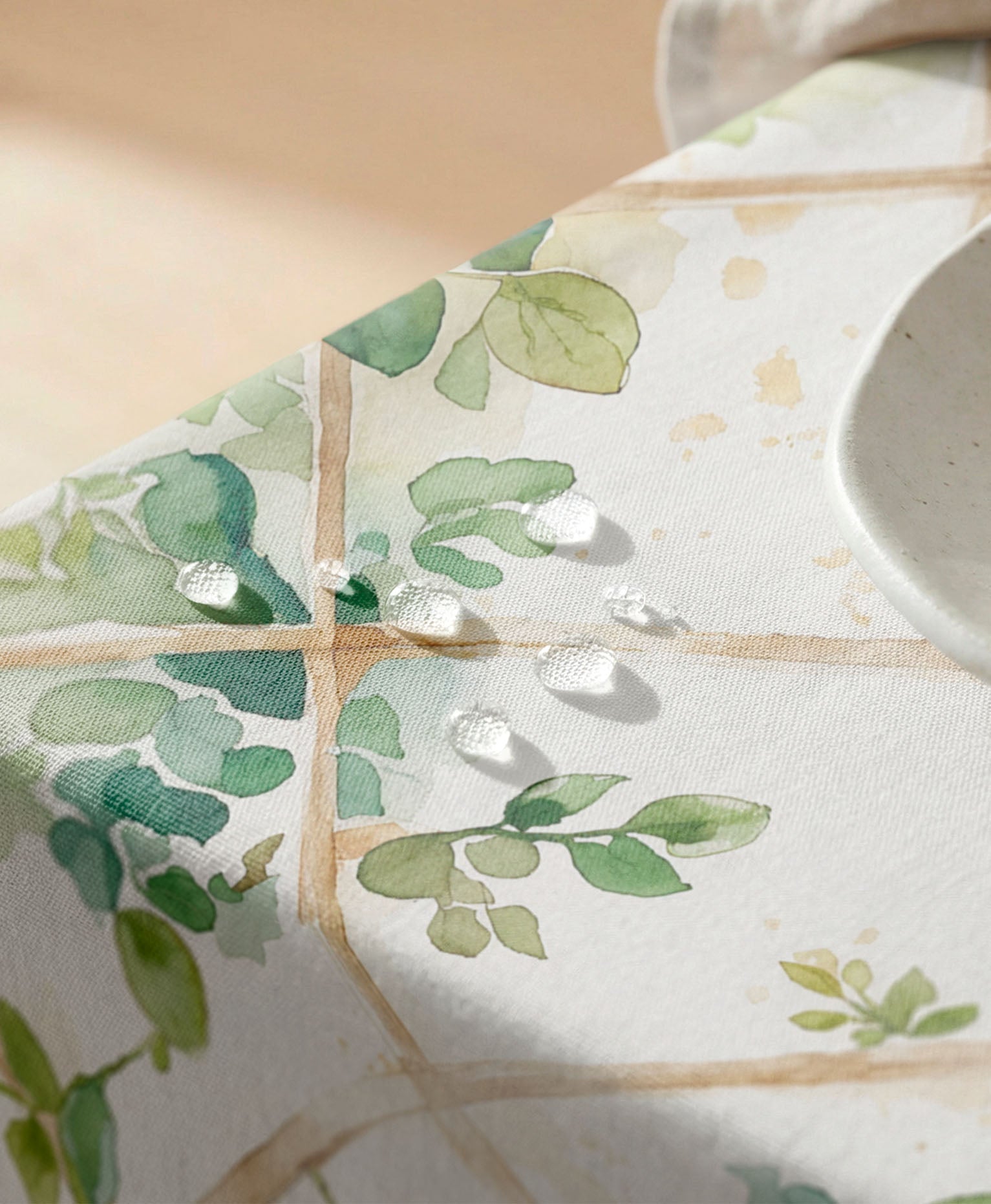 Mantel Antimanchas Hiedra Green