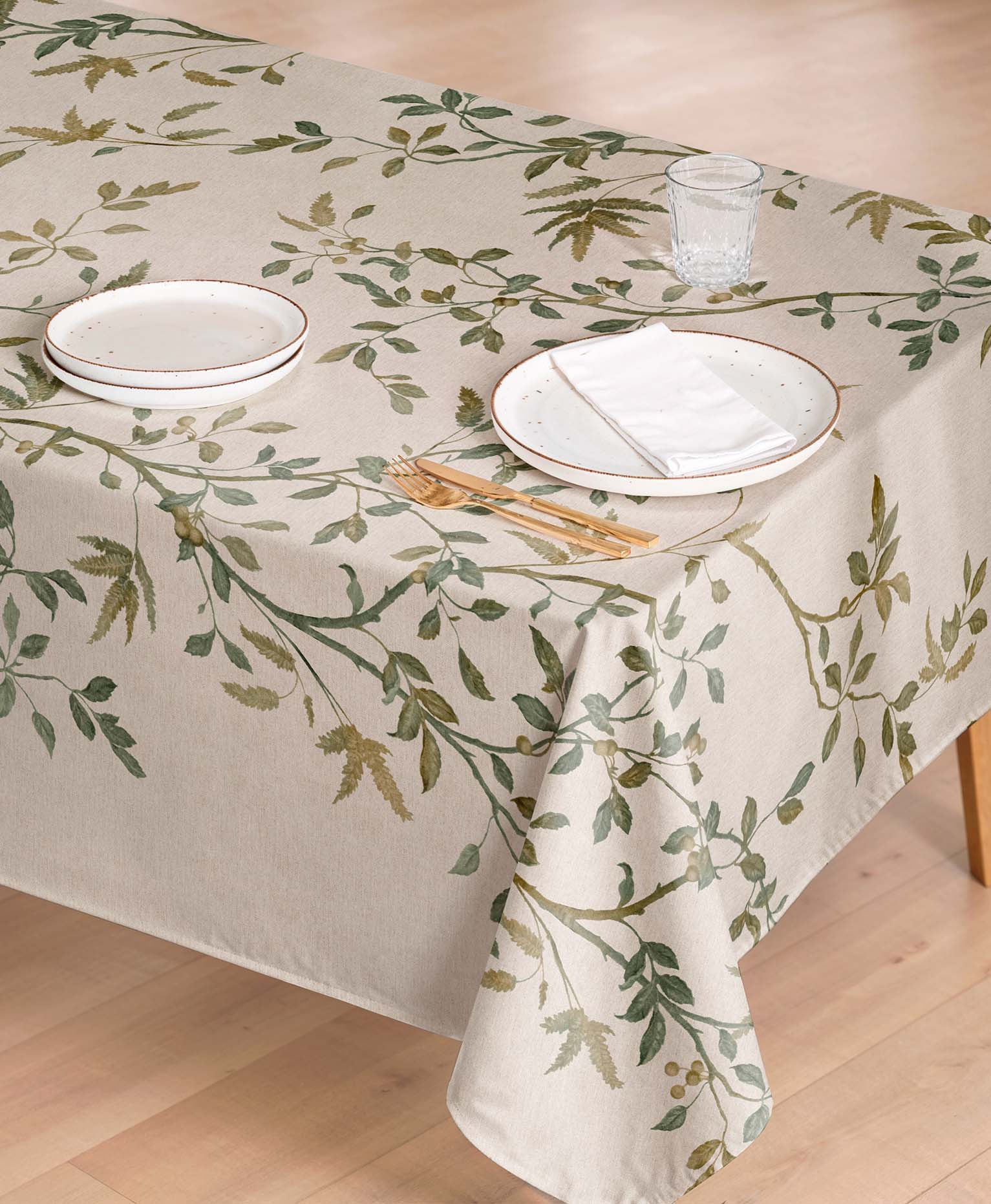 Mantel antimanchas Zarza Verde