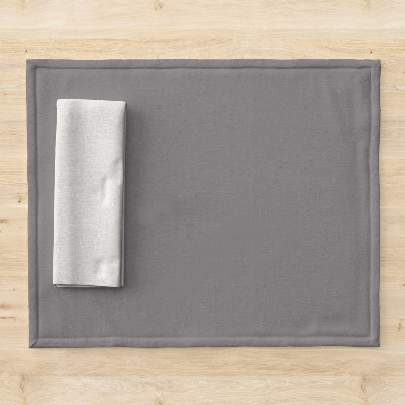 Mantel individual tacto tela Delfos Gris - Pack 2