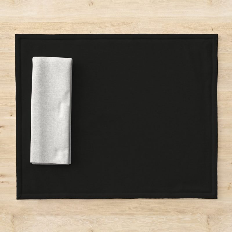 Mantel individual tacto tela Delfos Negro - Pack 2