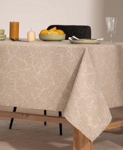 Mantel antimanchas jacquard pradera lino