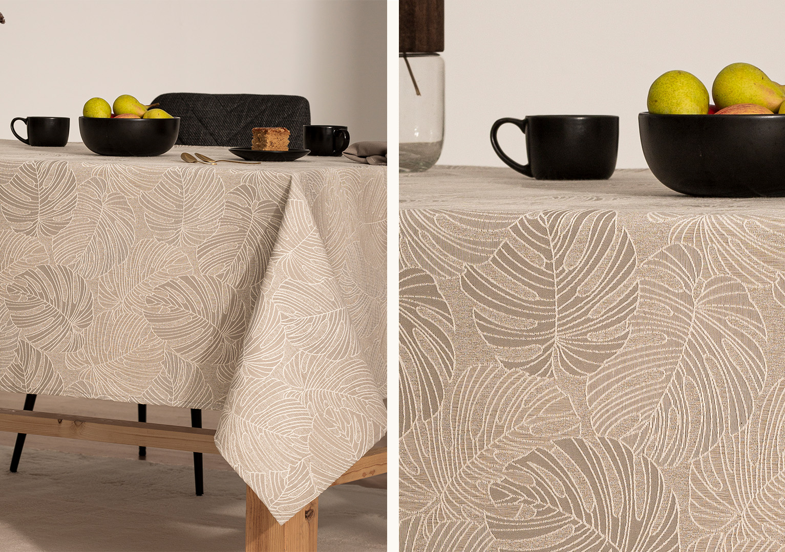 Mantel antimanchas jacquard Selva Lino