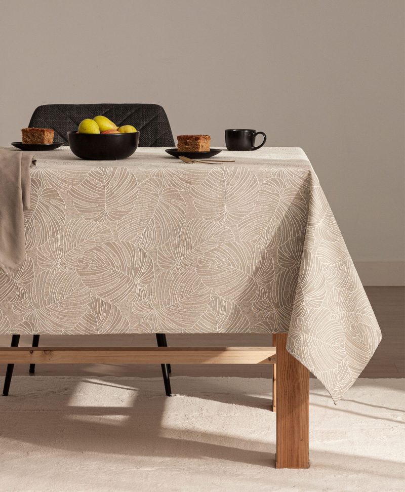 Mantel antimanchas jacquard Selva Lino