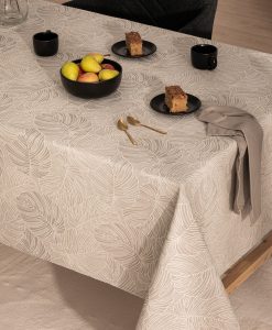 Mantel antimanchas jacquard Selva Lino