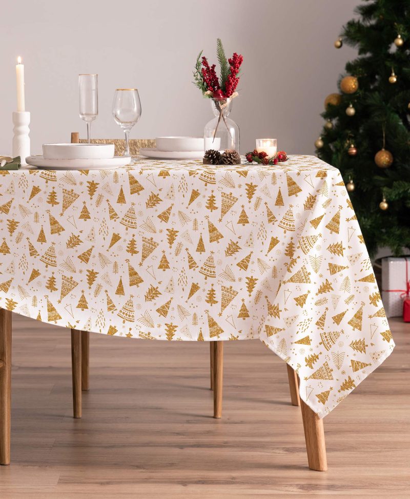 Mantel antimanchas navidad Furry Gold