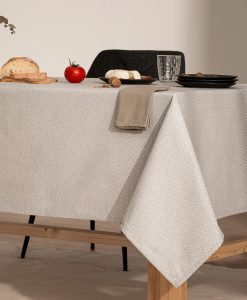 Mantel antimanchas jacquard Hally perla