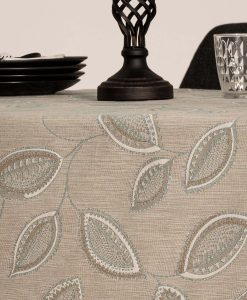 Mantel antimanchas jacquard Palma Azul