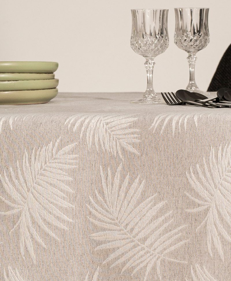 Mantel antimanchas jacquard Katia Gris